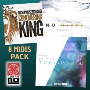 PAQUETE DE 8 MIDIS DEL GRUPO High Praise Worship (con linea melodica)