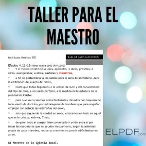 TALLER PARA MAESTROS DE ESCUELA DOMINICAL - Por David Gamboa  | Aspectos básicos qué enseñar a sus Maestros
